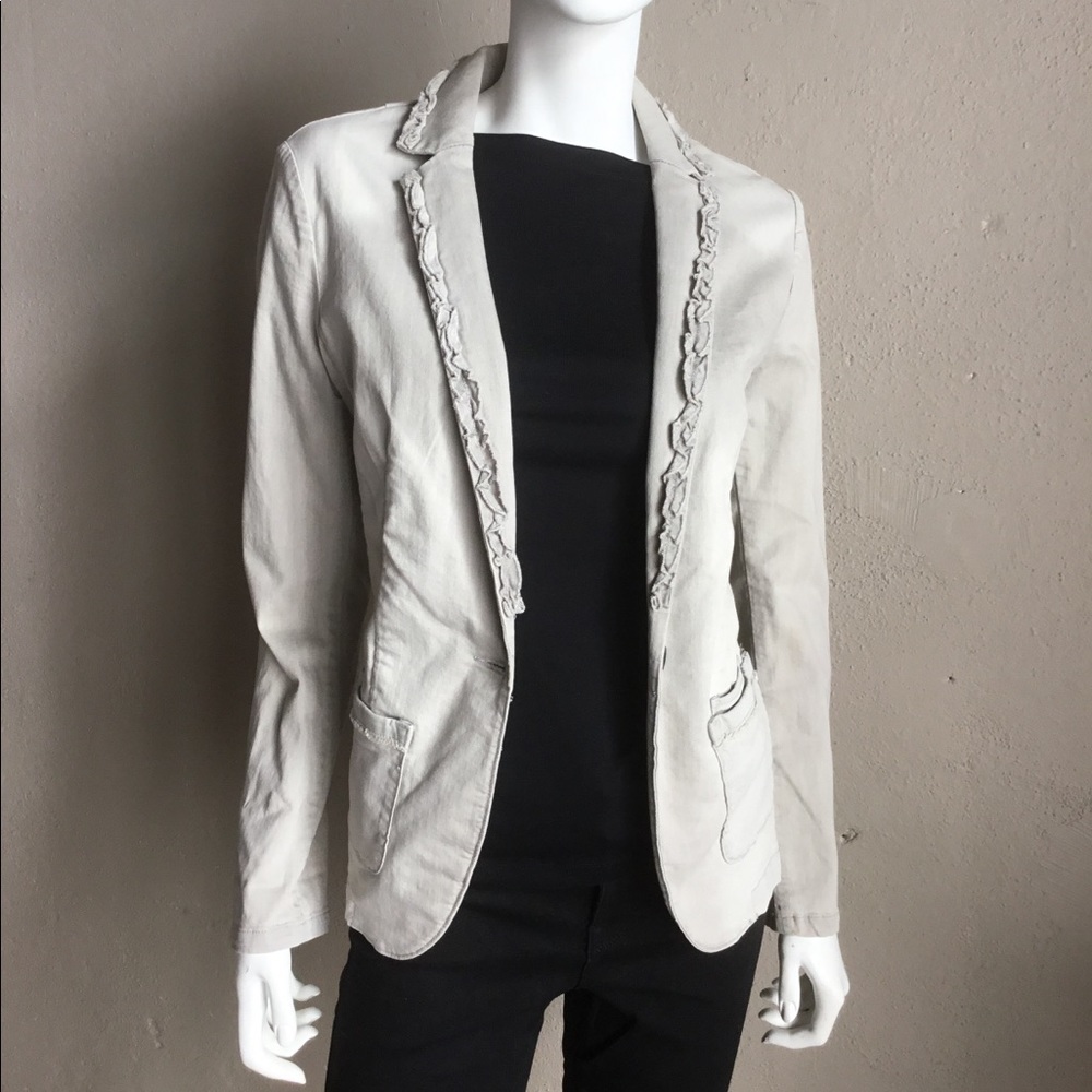 Banana Republic stretch cotton blazer